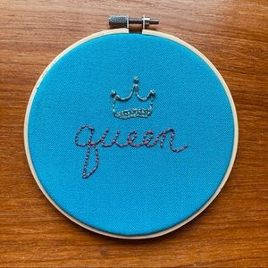 QUEEN Embroidery Hoop